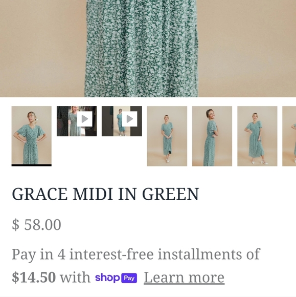 Green Midi dress in large - Picture 5 of 5